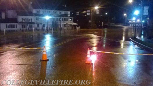 Flooded out Main Street. 
Collegeville Borough