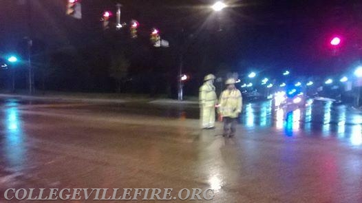 Our Fire Police hard at work with flooding of the Perkiomen Creek onto E. Main Street, Collegeville Borough