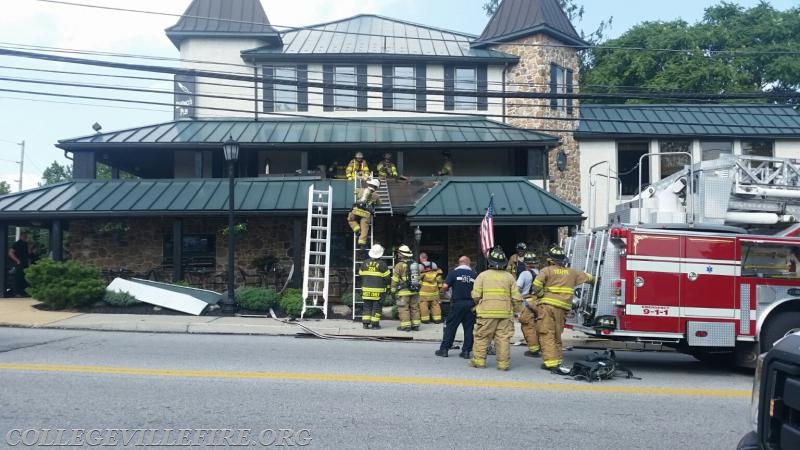 Building fire (Porch) DaVinci's Pub Collegeville Borough