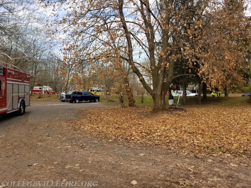 Perkiomen Twp., tech rescue staging area.