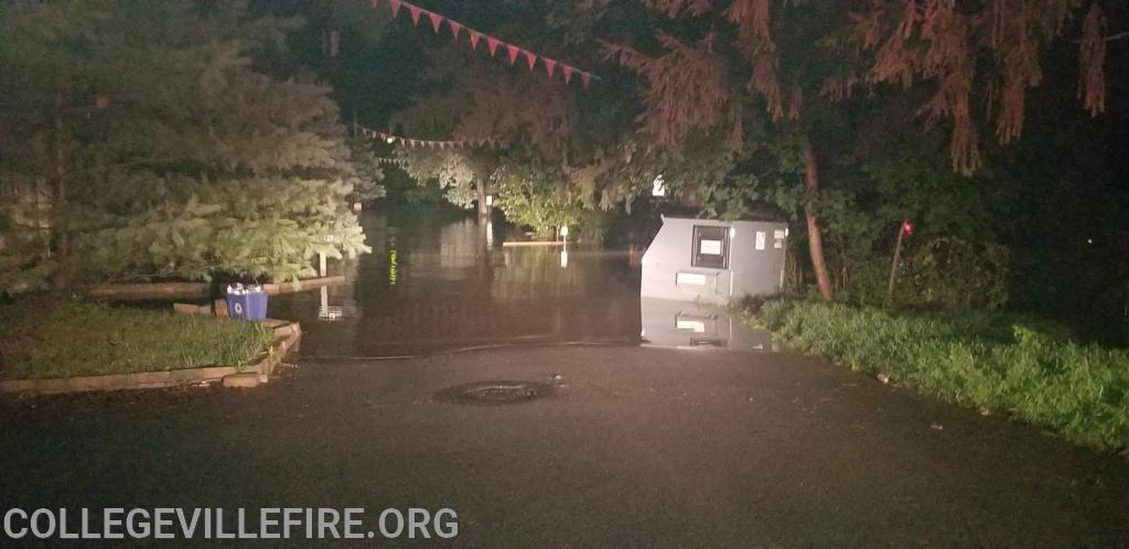 Flooding in Collegeville along Perkiomen Creek.