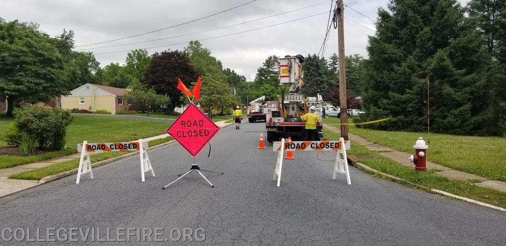 Wires down, W 9th Ave., Collegeville Borough