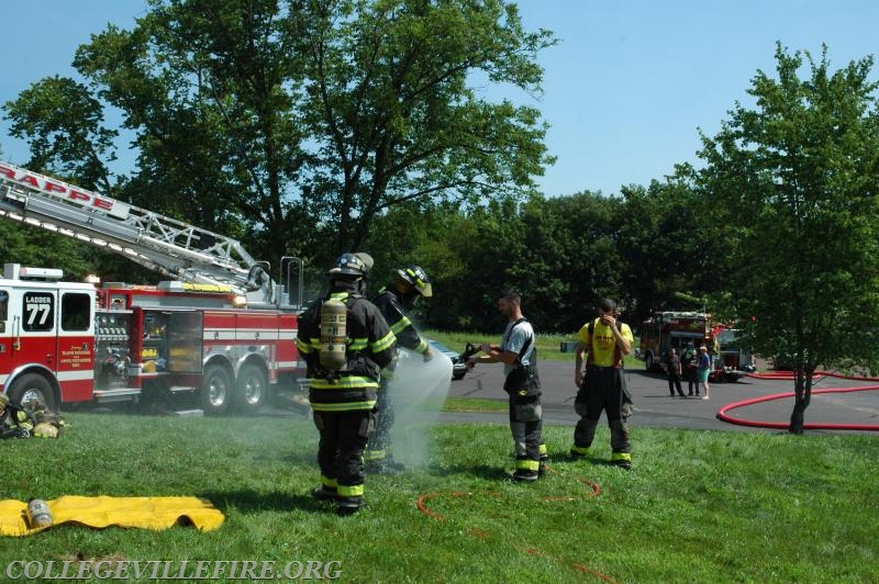  Commercial Building Fire, Perkiomen Twp., Decon area