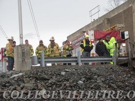 Water Rescue, Duck hunter stuck on an island in the middle of the Perkiomen Creek.
Perkiomen Township