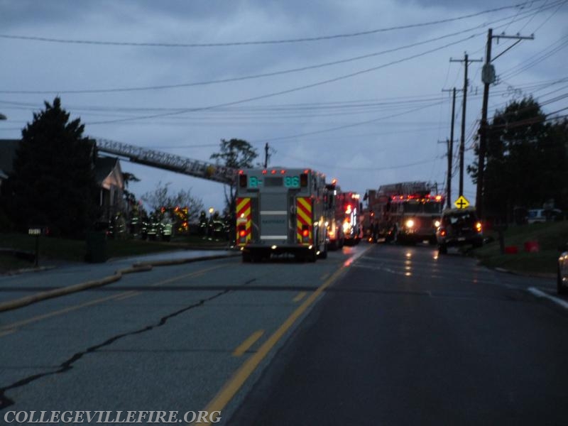 Dwelling fire, Ridge Pike, Upper Providence Twp.